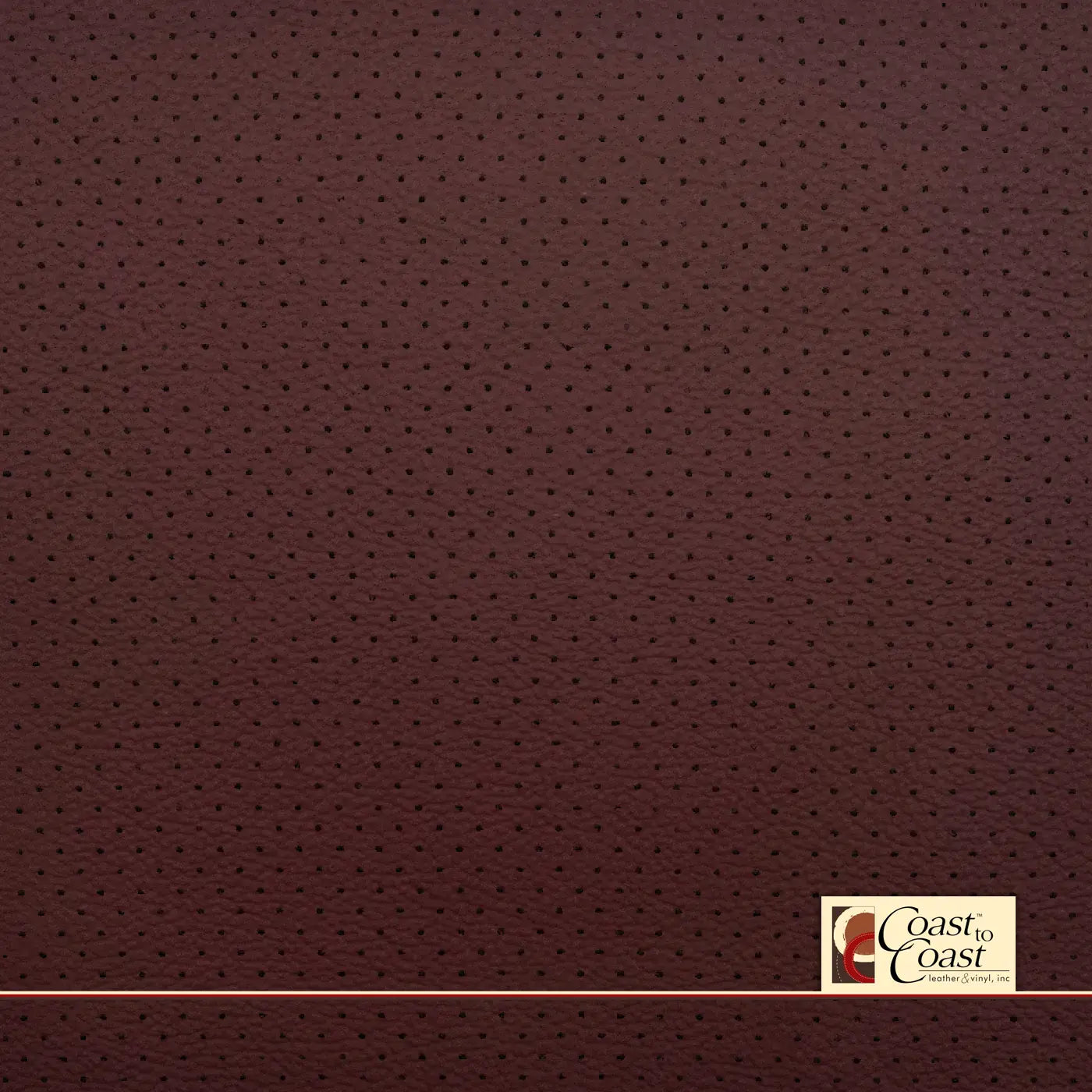 Nissan Burgundy Full Hide / Mini Perf (1/8In) Leather