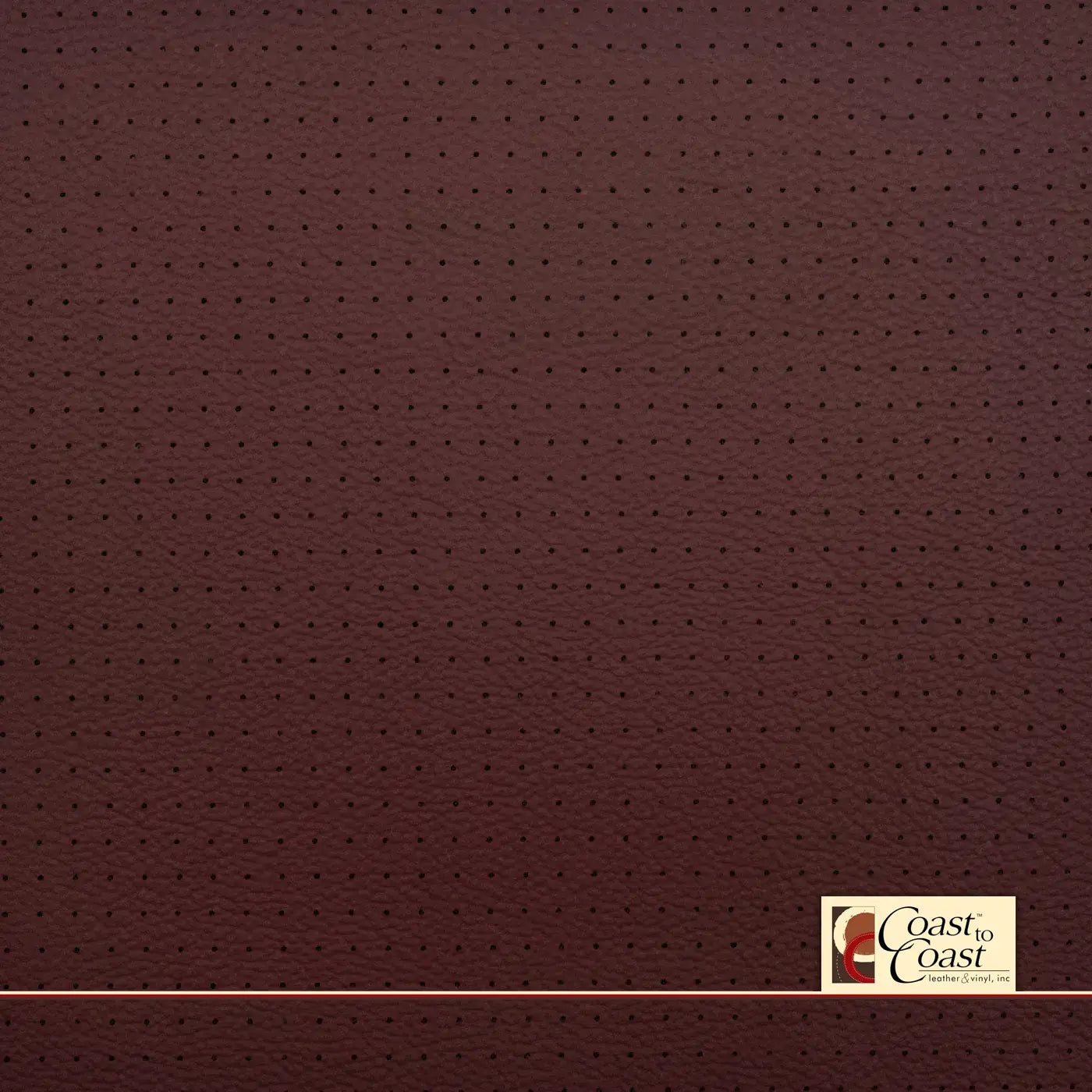 Nissan Burgundy Full Hide / Small Squared Perf (1/4In) Leather