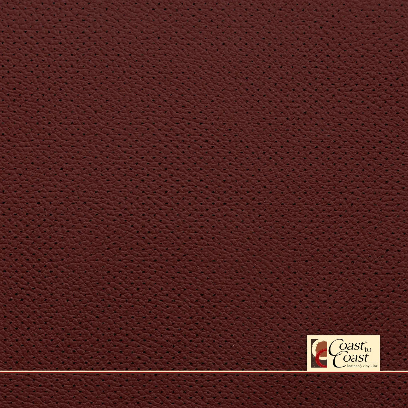 Vw Deep Red Full Hide / Gm Mirco Perf (1/16In) Leather