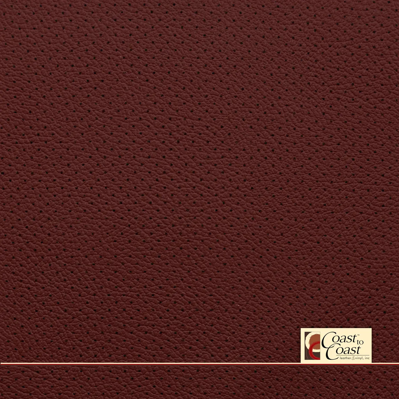 Vw Deep Red Full Hide / Mini Perf (1/8In) Leather