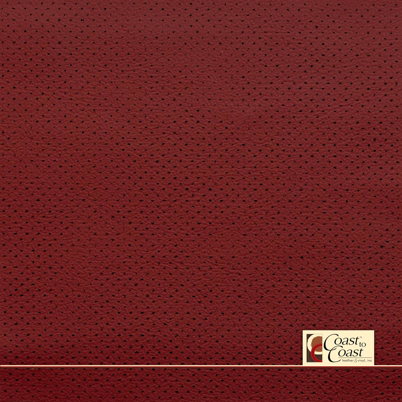 Jaguar Tomato Red Full Hide / Gm Mirco Perf (1/16In) Leather