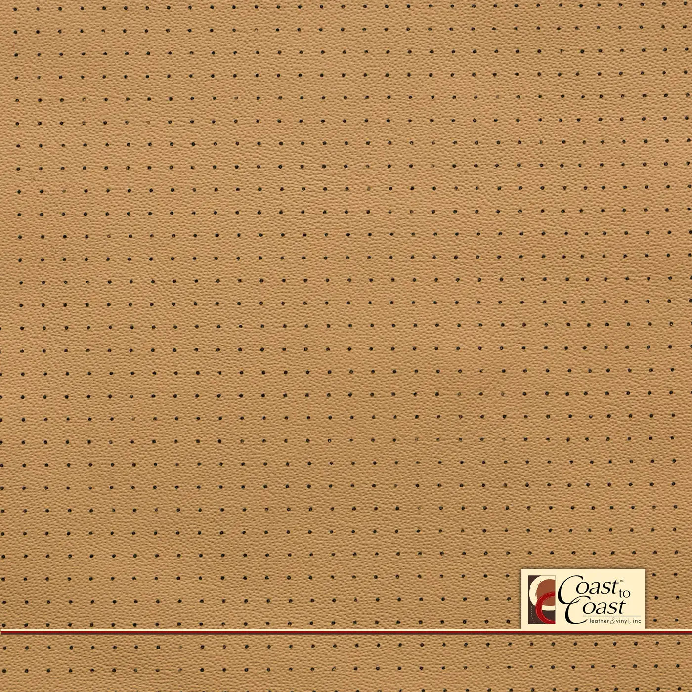 Bentley/Ferrari Camel Full Hide / Small Squared Perf (1/4In) Leather