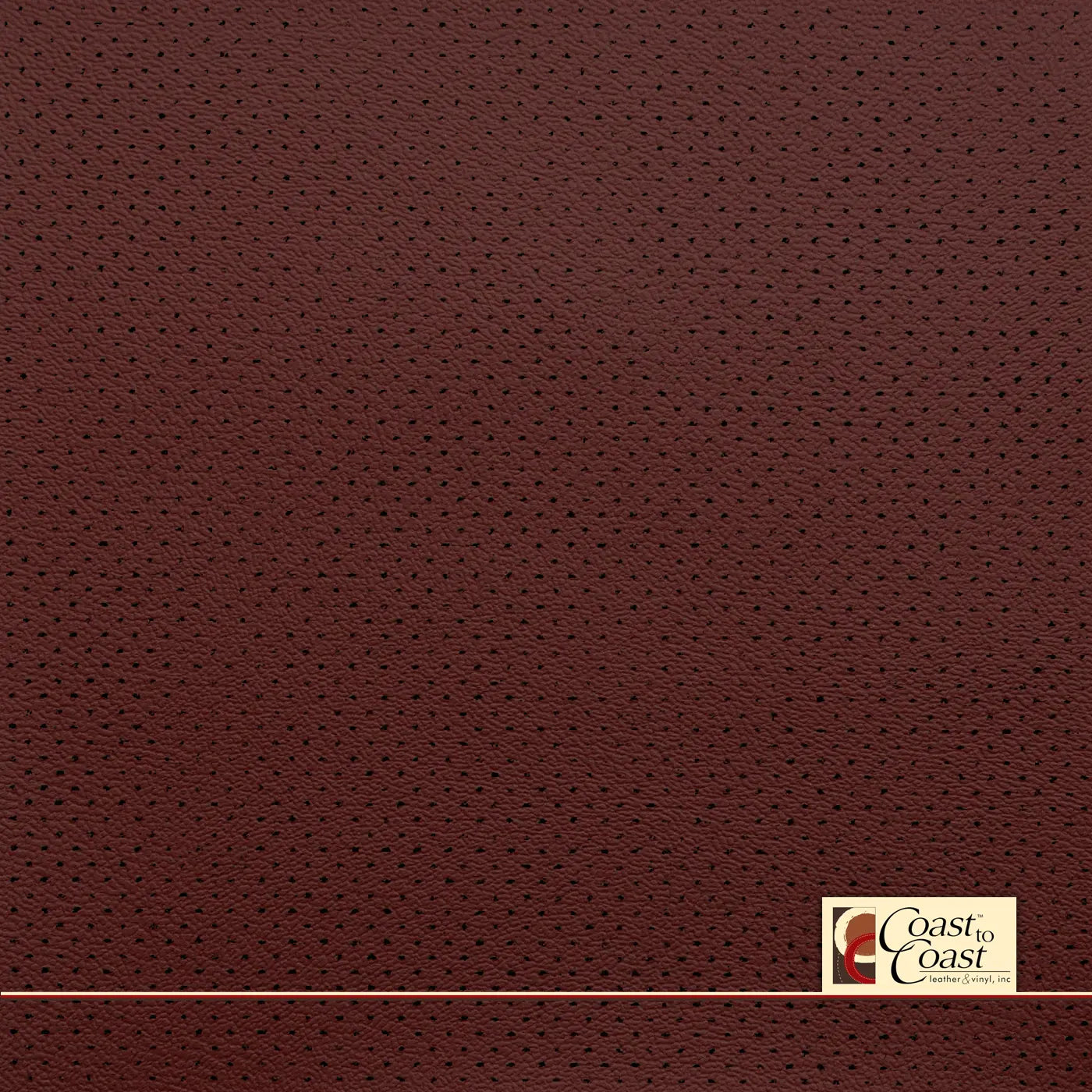 Ford Brick Red Full Hide / Gm Mirco Perf (1/16In) Leather