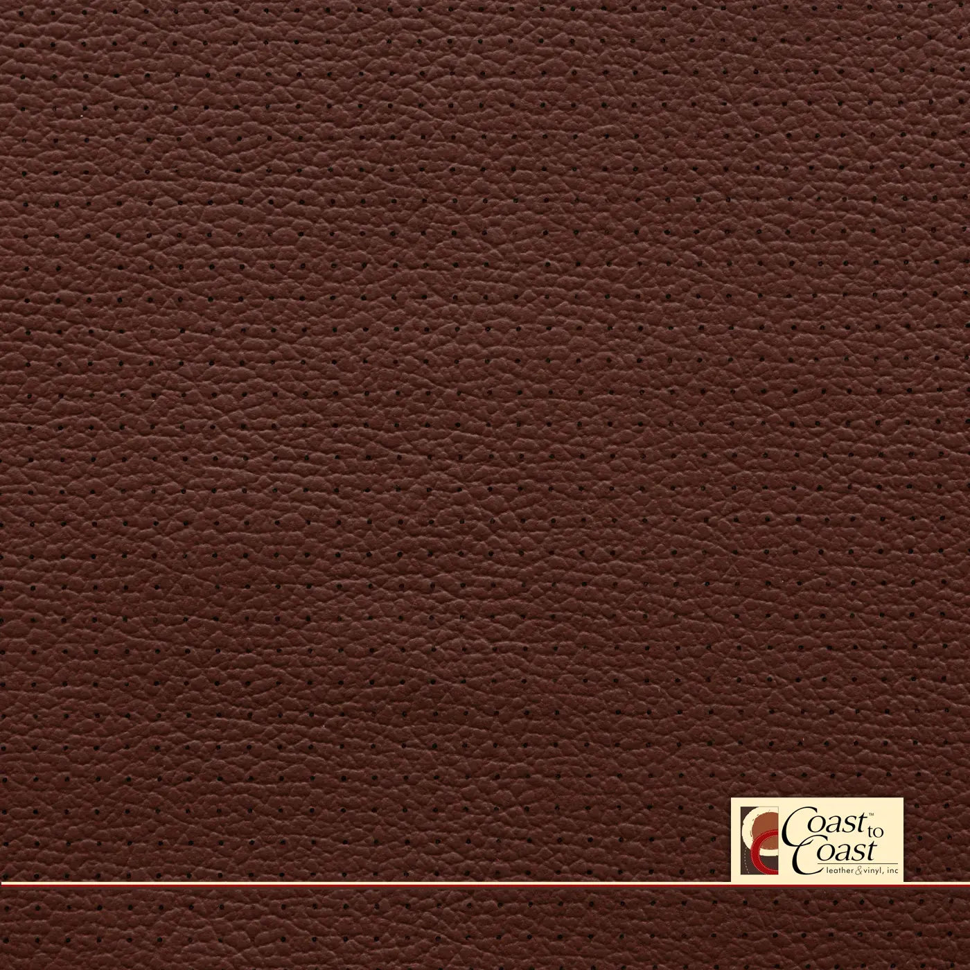 Ford King Ranch Red Full Hide / Small Squared Perf (1/4In) Leather