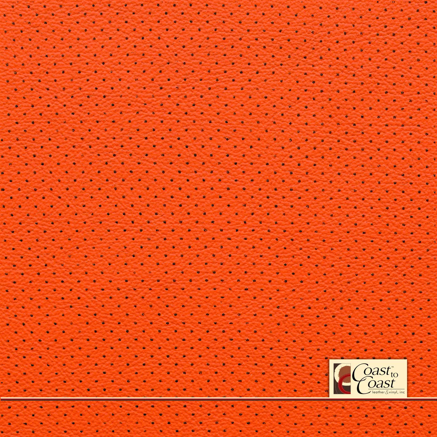 Gm Argon Orange Full Hide / Mini Perf (1/8In) Leather