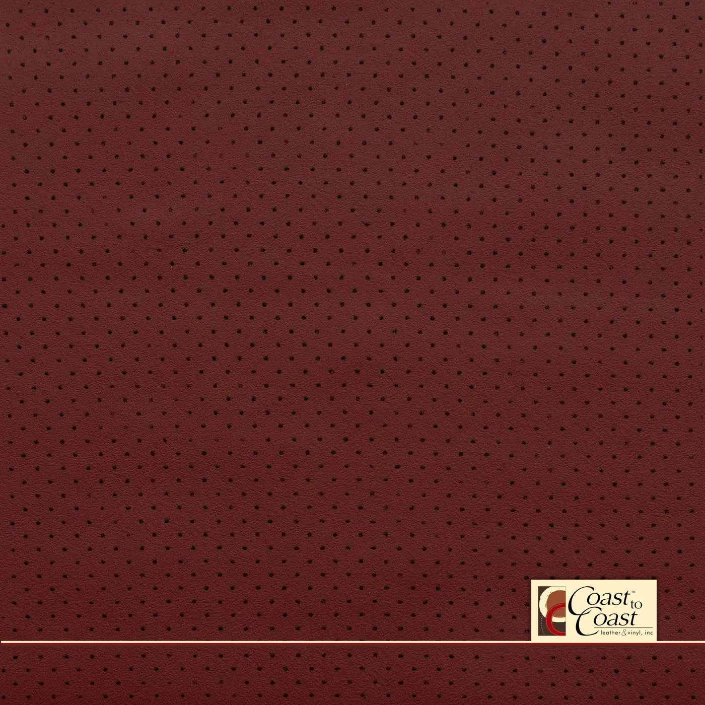 Gm Cobalt Red Full Hide / Mini Perf (1/8In) Leather